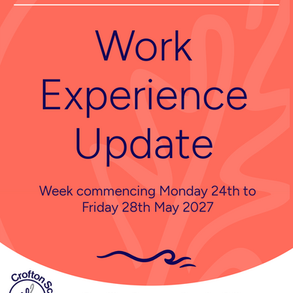 Work Experience Update for Year 10 Students