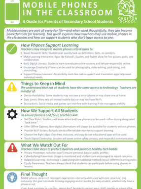 Mobile Phones in the Classroom