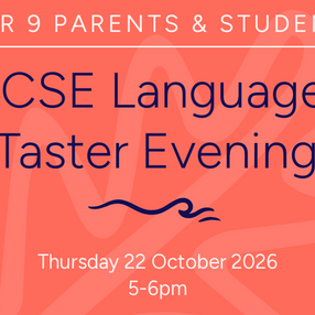 Year 9 Parents GCSE Languages Taster Evening