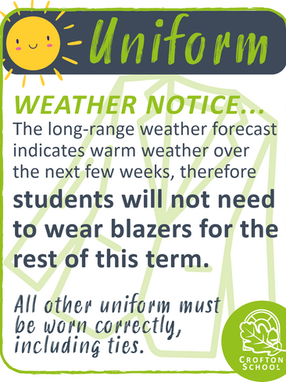 Warm Weather update...