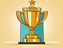 simple illustration of gold trophy