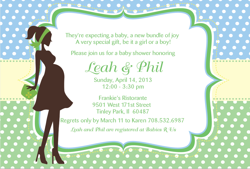Pregnant Woman Baby Shower invite 5x7