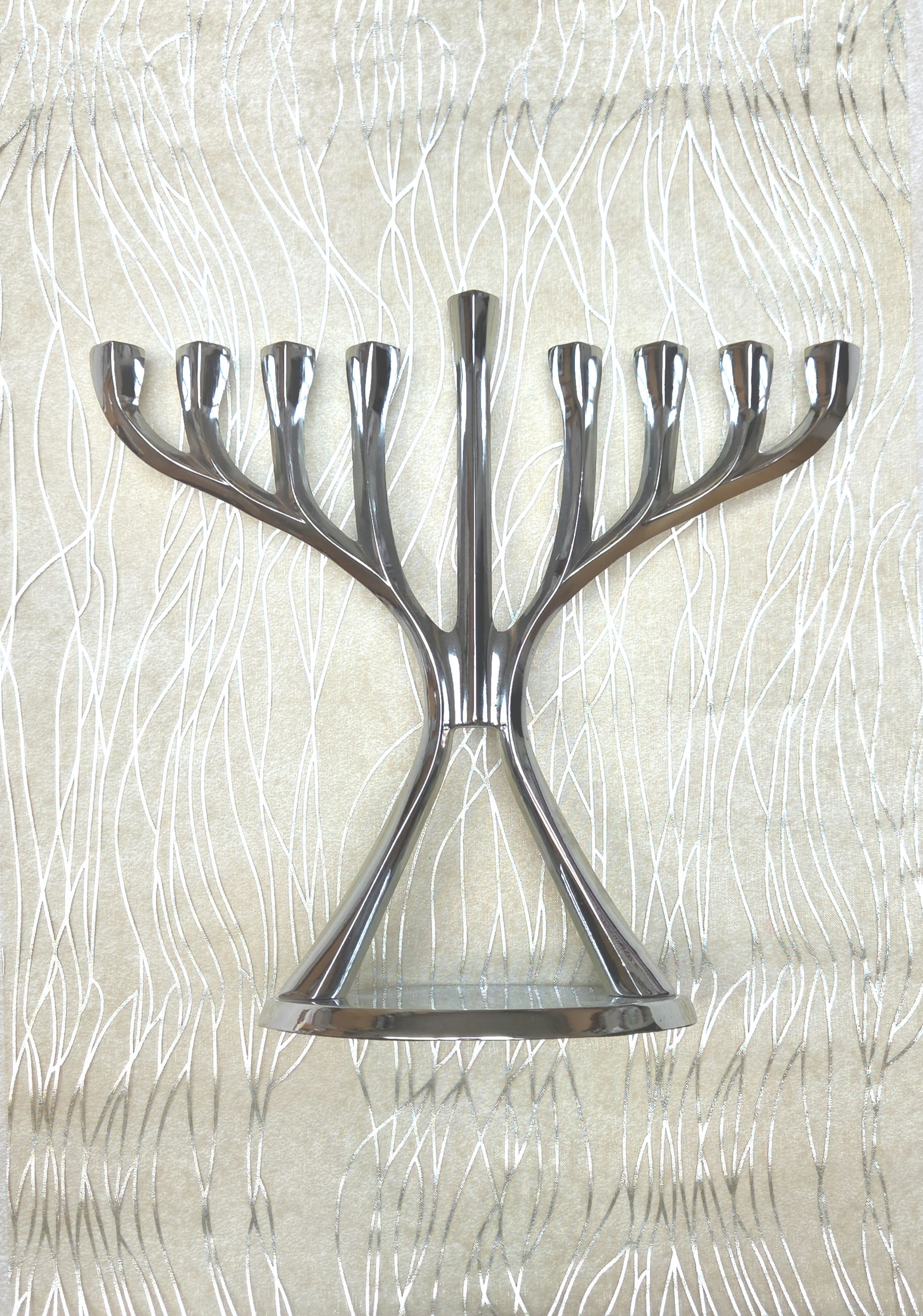 Silver-coloured Menora