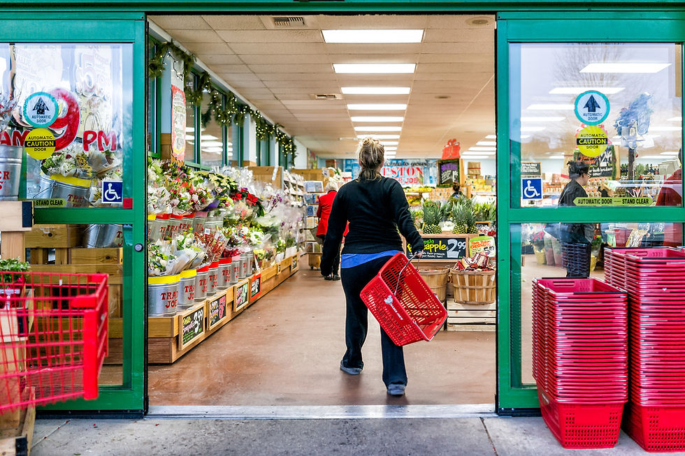healthy shopping at Trader Joe's