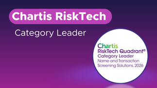 Chartis names FinScan a Category Leader for Name and Transaction Screening Solutions, Best of Breed for Adverse Media Screening 