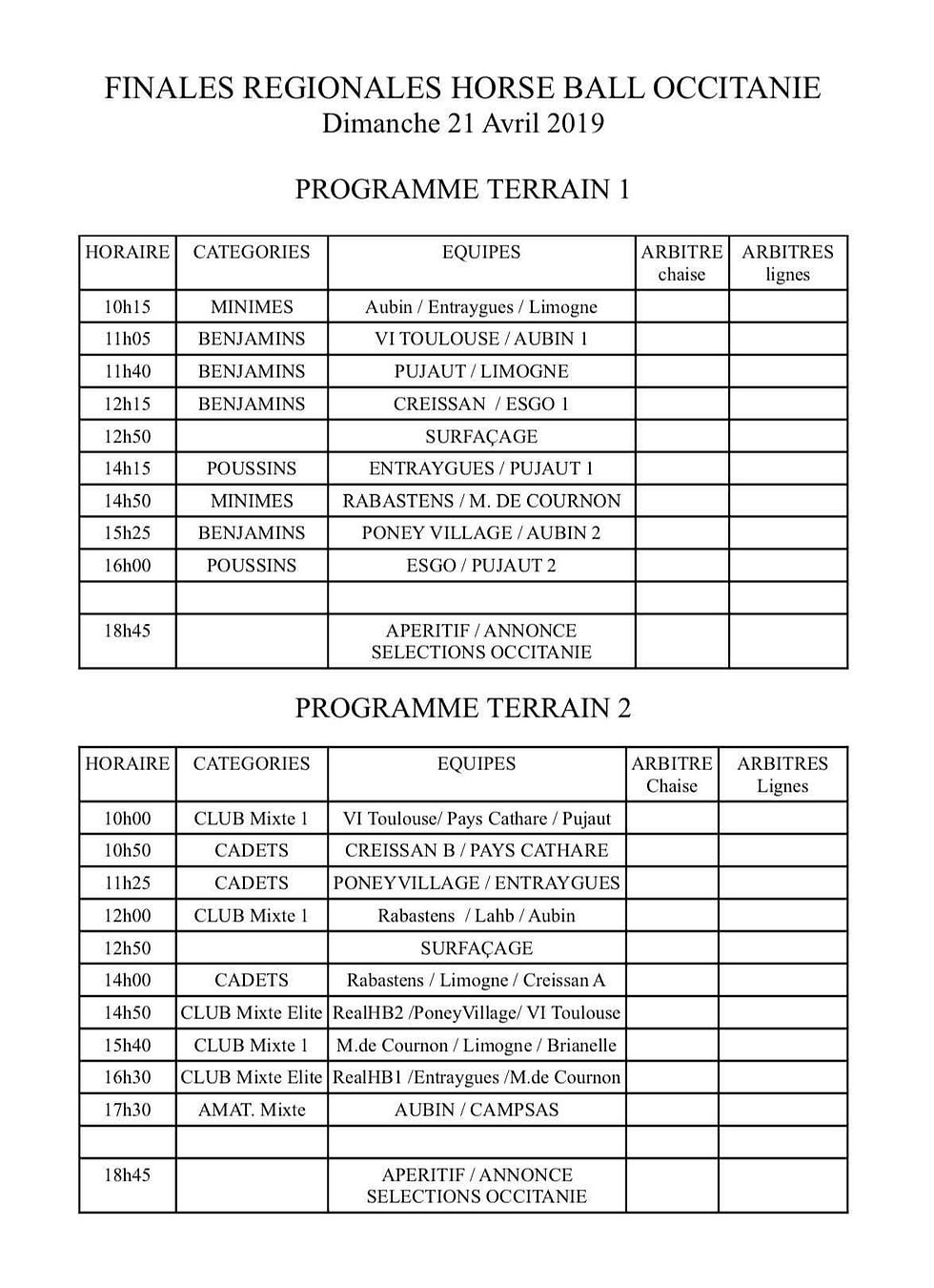 vous trouverez le planning détaillé du championnat régional de Horse Ball auquel participe Poney Village le centre équestre au coeur de l'occitanie. Il se déroulera à Combelles