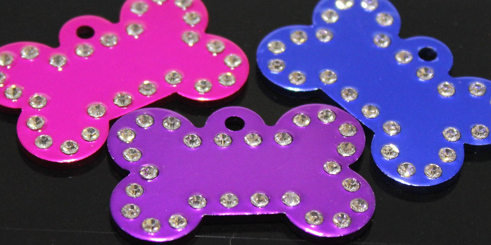Bling Bone Tags Rhinestone