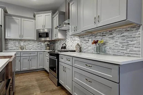 modern grey kitchen cabinets 