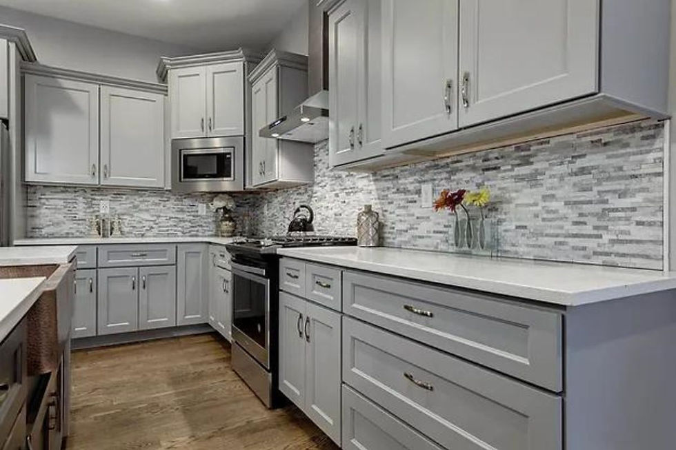 modern grey kitchen cabinets