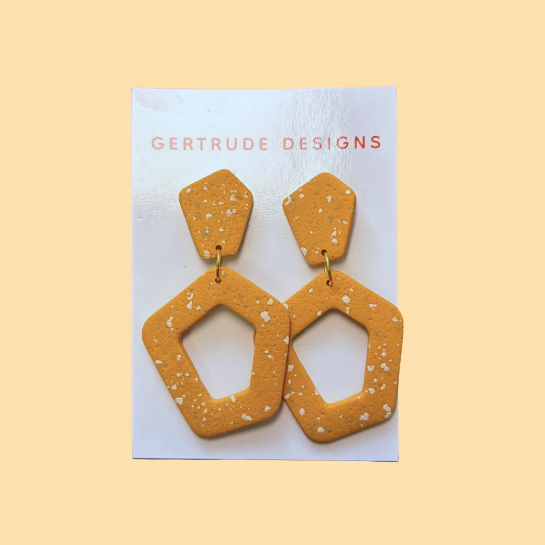 Mustard Fleck Dangles