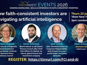 How faith-consistent investors are navigating AI: A very timely webinar, Thursday 23 July