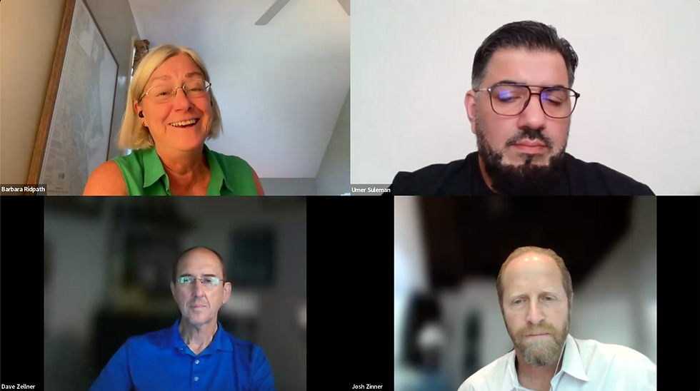 Panellists in FaithInvest's webinar on faith consistent investors and AI