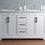 Thumbnail: Ariane 60" White Double Vanity Dual Sinks