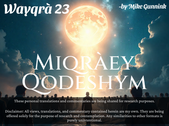 WAYQRA' 23 - SHABAT & MIQRÁEY QODESHYM