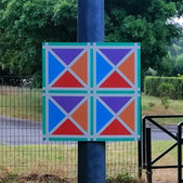 Carrés sur l'Axe 2023, oeuvre originale dans l'espace public à Vernou-sur-Seine