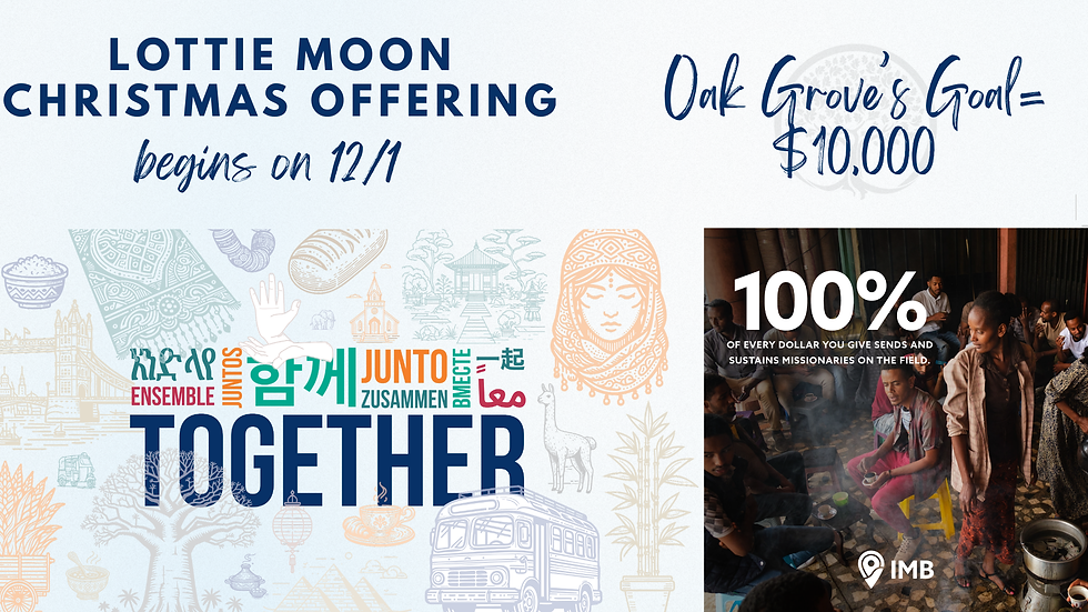 Lottie Moon Christmas Offering