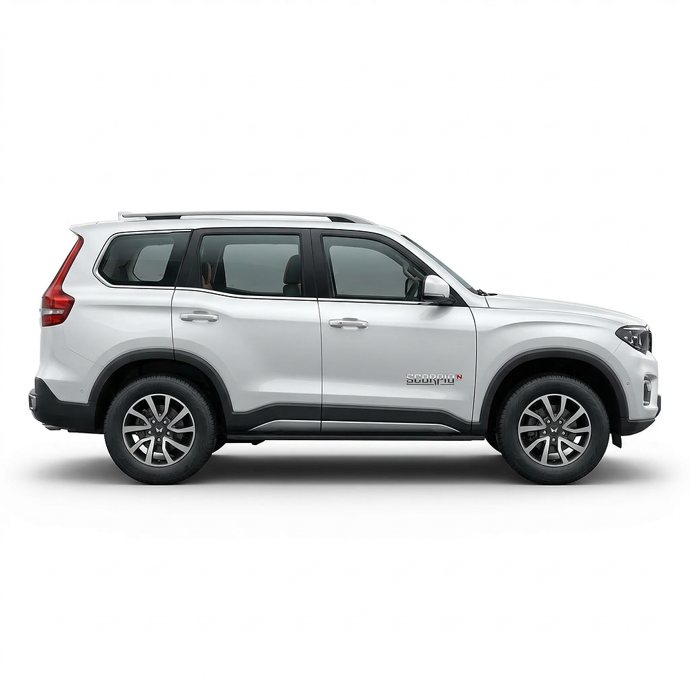 White Mahindra Scorpio SUV