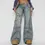 Thumbnail: Women Baggy High Rise Multi Pockets Y2K Boyfriend Cargo Jeans