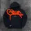 Thumbnail: Black Purple Men New Letter Oversized Hoodies Hip Hop Retro Loose Sport Pants