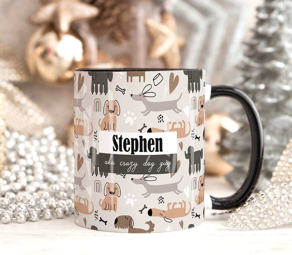 Thumbnail: "Crazy Dog Guy" Illustrated Mug - Dog Lover Gift