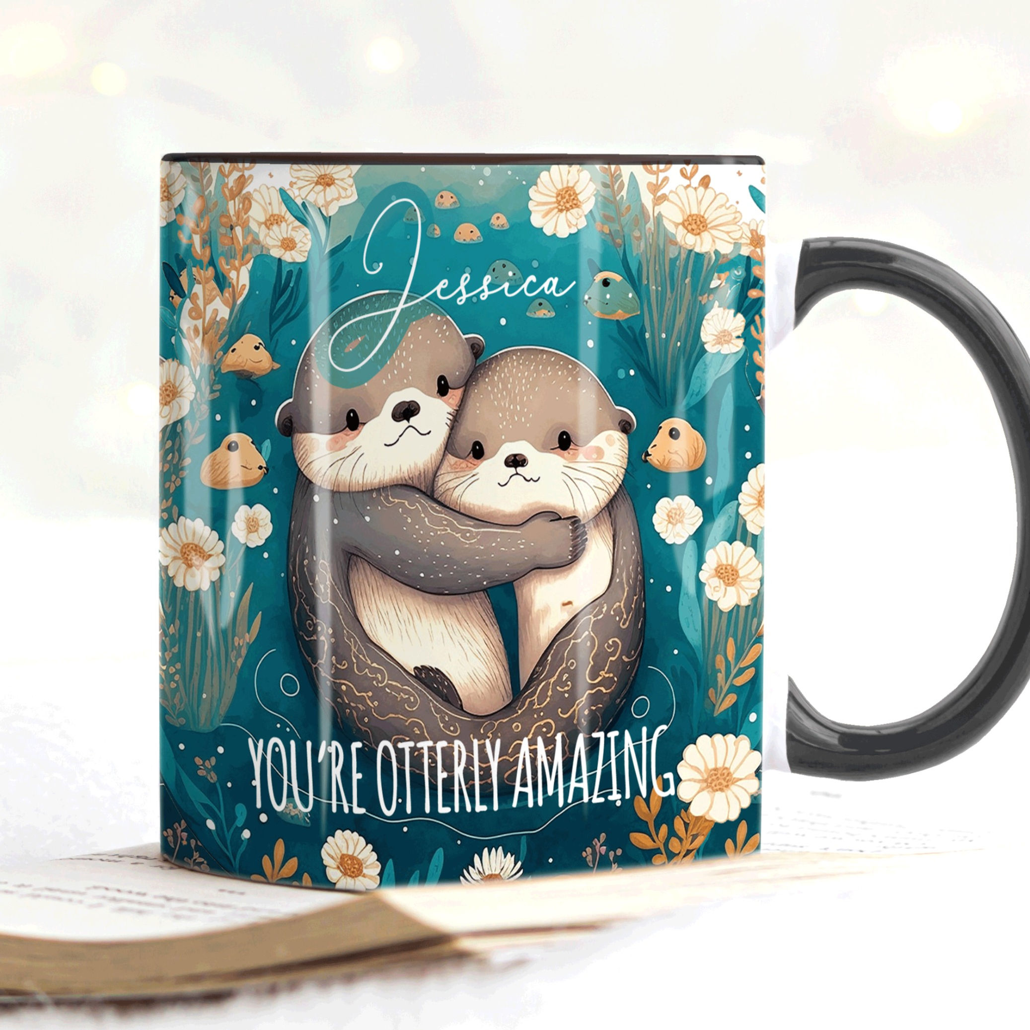 Personalised "You're Otterly Amazing" Cute Otter Mug