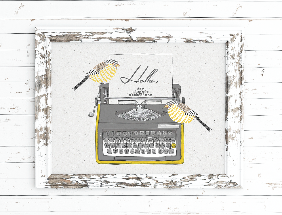Thumbnail: Set of 3 Retro Mustard/Yellow Art Prints