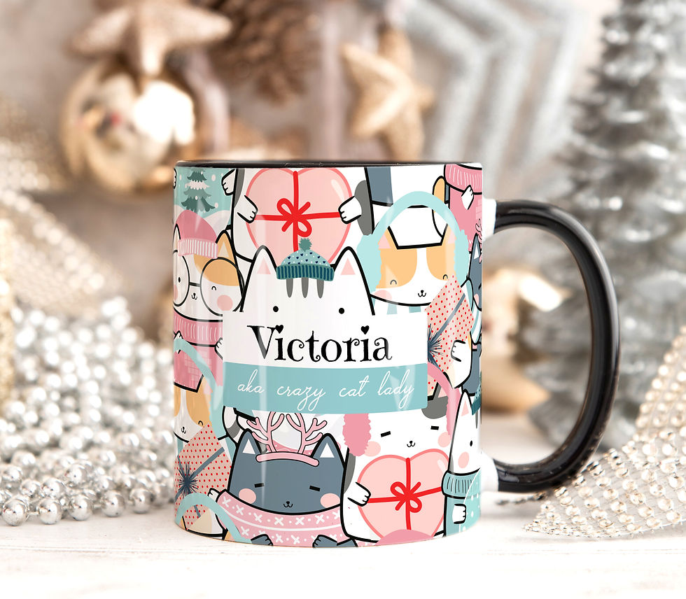 Thumbnail: "Crazy Cat Lady" Illustrated Mug - Cat Lover Gift