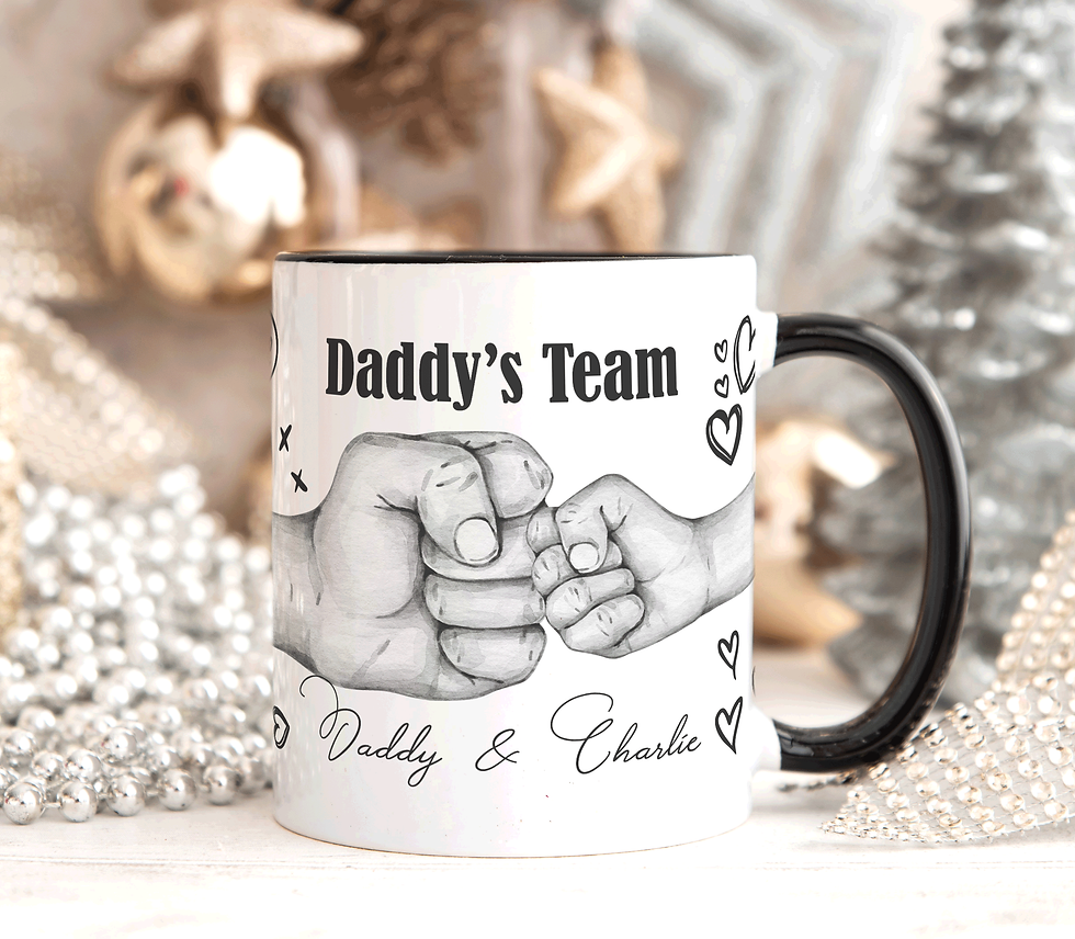 Thumbnail: Personalised FIST BUMP 'Daddy's Team" Mug