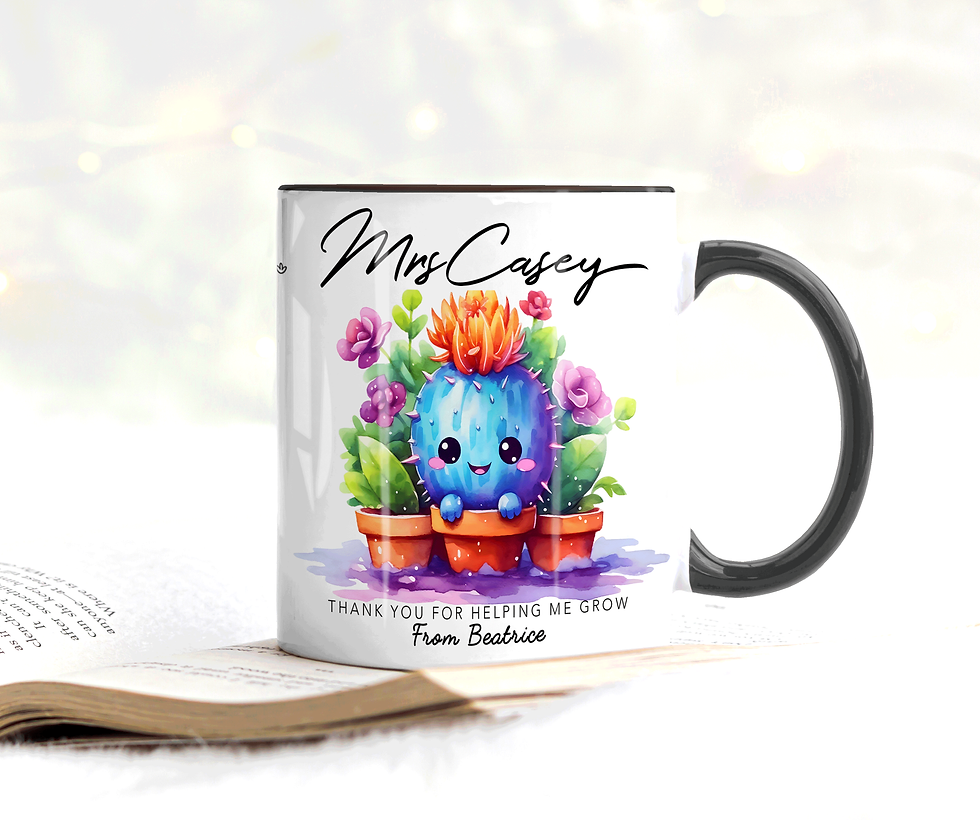 Thumbnail: Personalised CACTUS Teacher Appreciation CUTE Thank You Mug