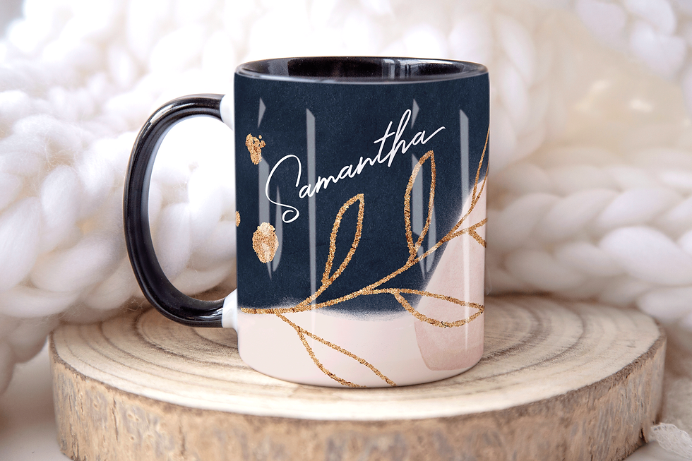 Thumbnail: Personalised GOLD LEAF Name Mug