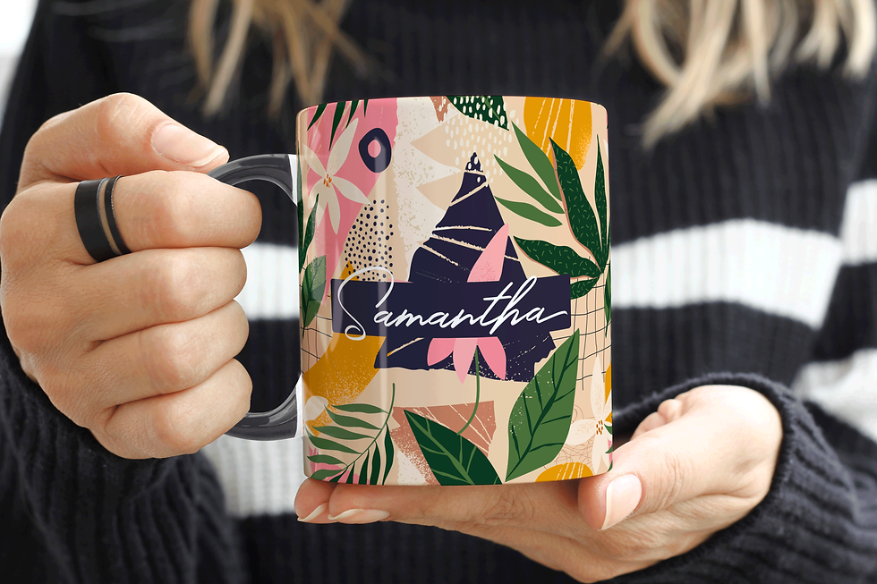Thumbnail: Personalised TROPICAL Name Mug