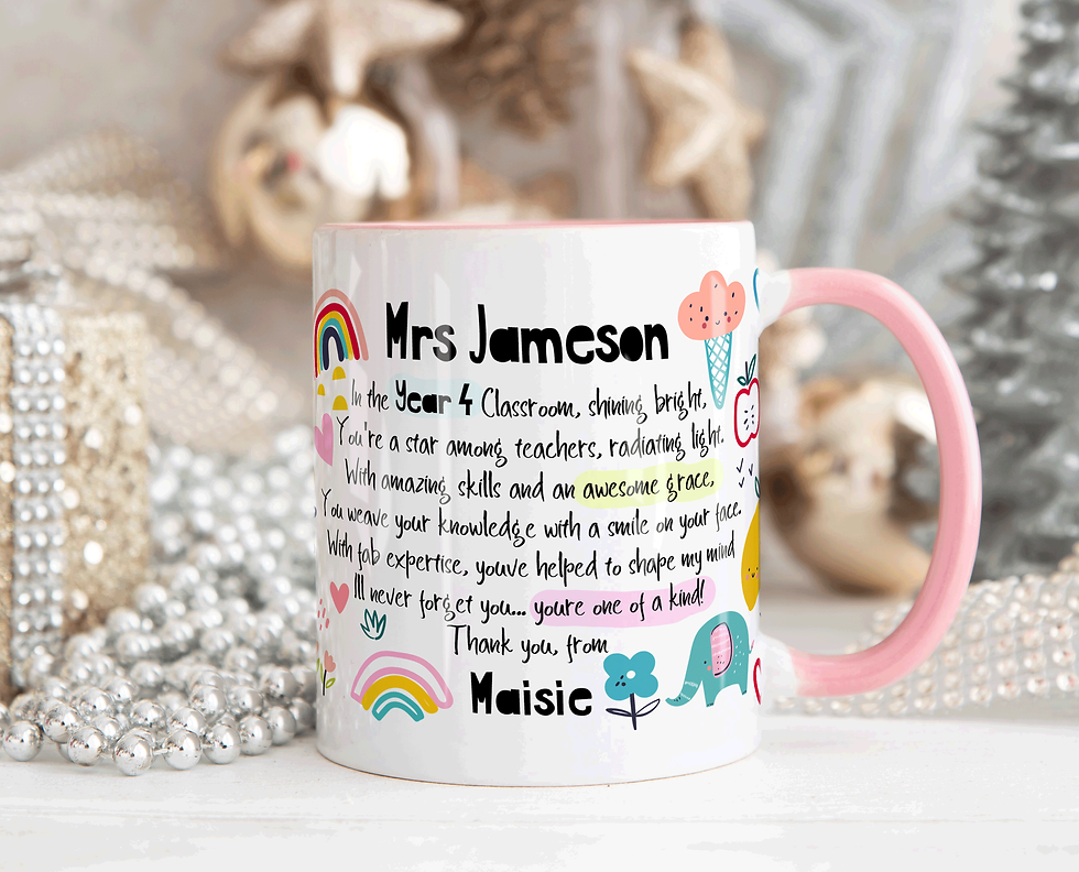 Thumbnail: Personalised MALE Teacher Appreciation Poem Mug