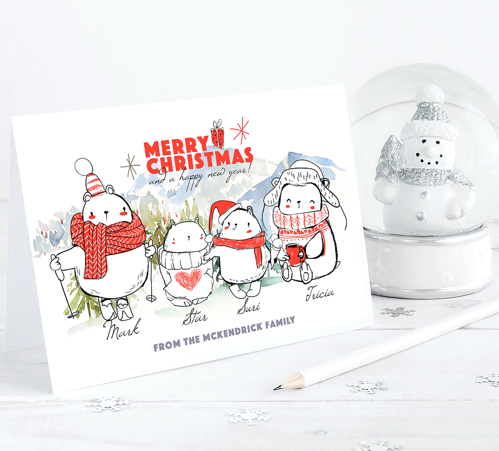 personalised family christmas cards