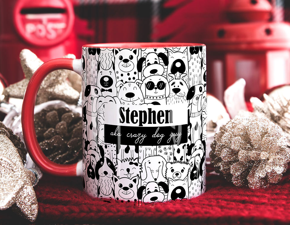 Thumbnail: "Crazy Dog Guy" Illustrated Mug - Dog Lover Gift