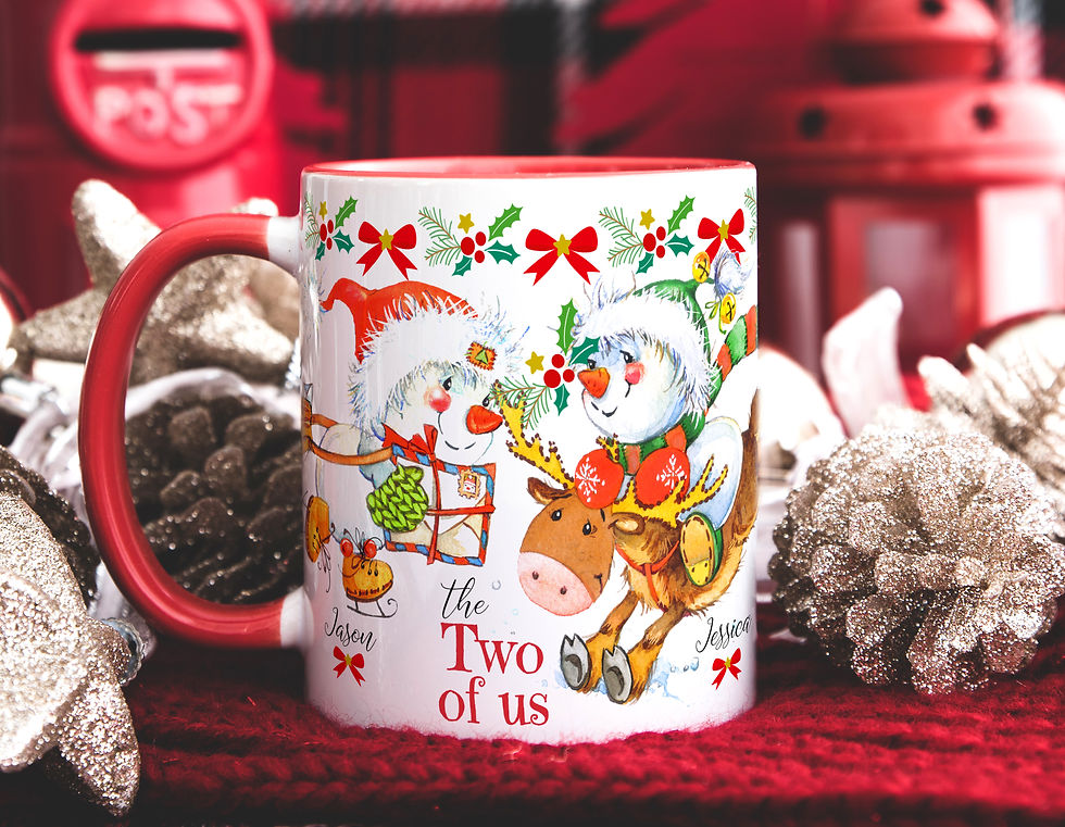 Thumbnail: Personalised Family SNOWMAN Mug