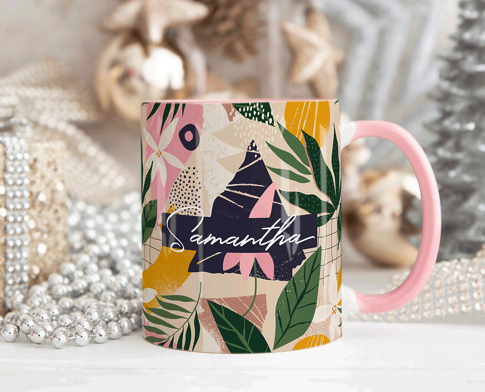 Thumbnail: Personalised TROPICAL Name Mug