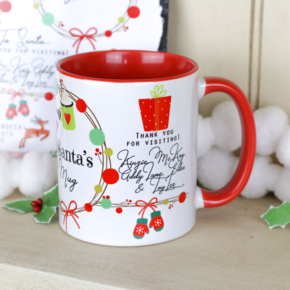 Thumbnail: Personalised Christmas Eve Santa Plate & Mug (Made from SLATE!)