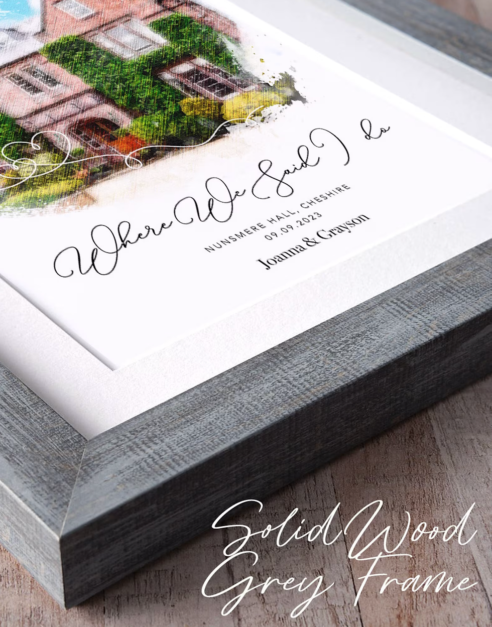 Thumbnail: Personalised WATERCOLOUR / PASTELS Wedding Venue Print