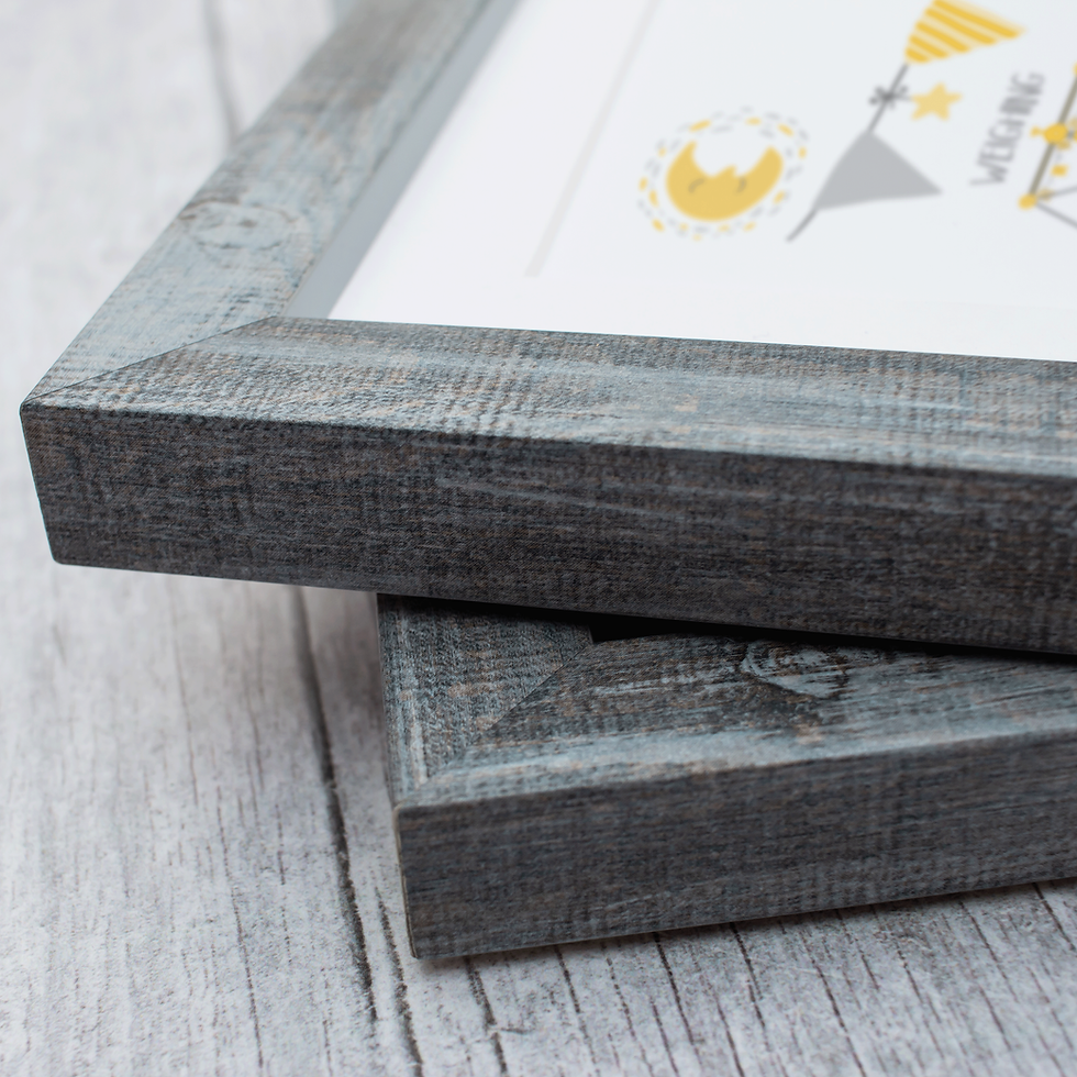 Thumbnail: YELLOW & GREY (Framed or Unframed) Birth Details Picture - New Baby Gift