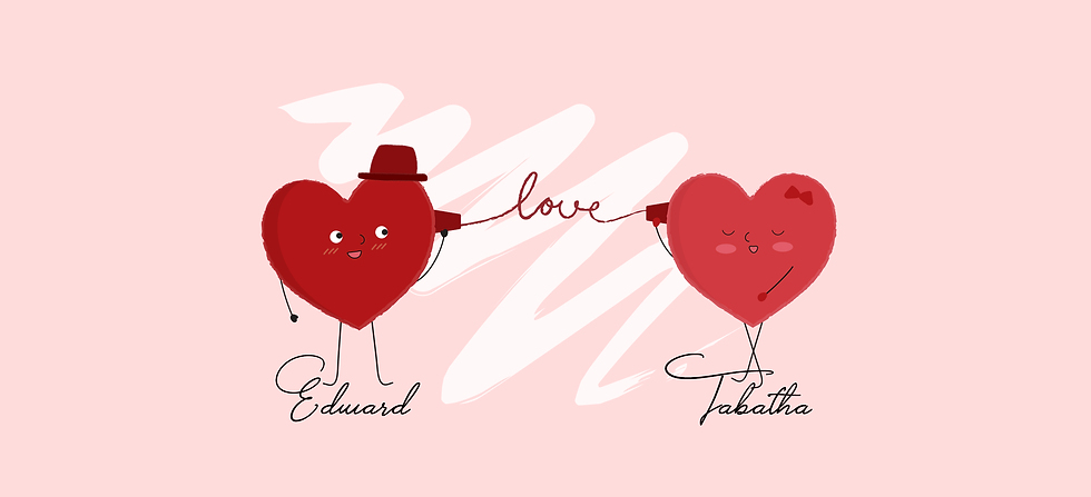 Thumbnail: Personalised Cute Heart "Love" Characters Mug