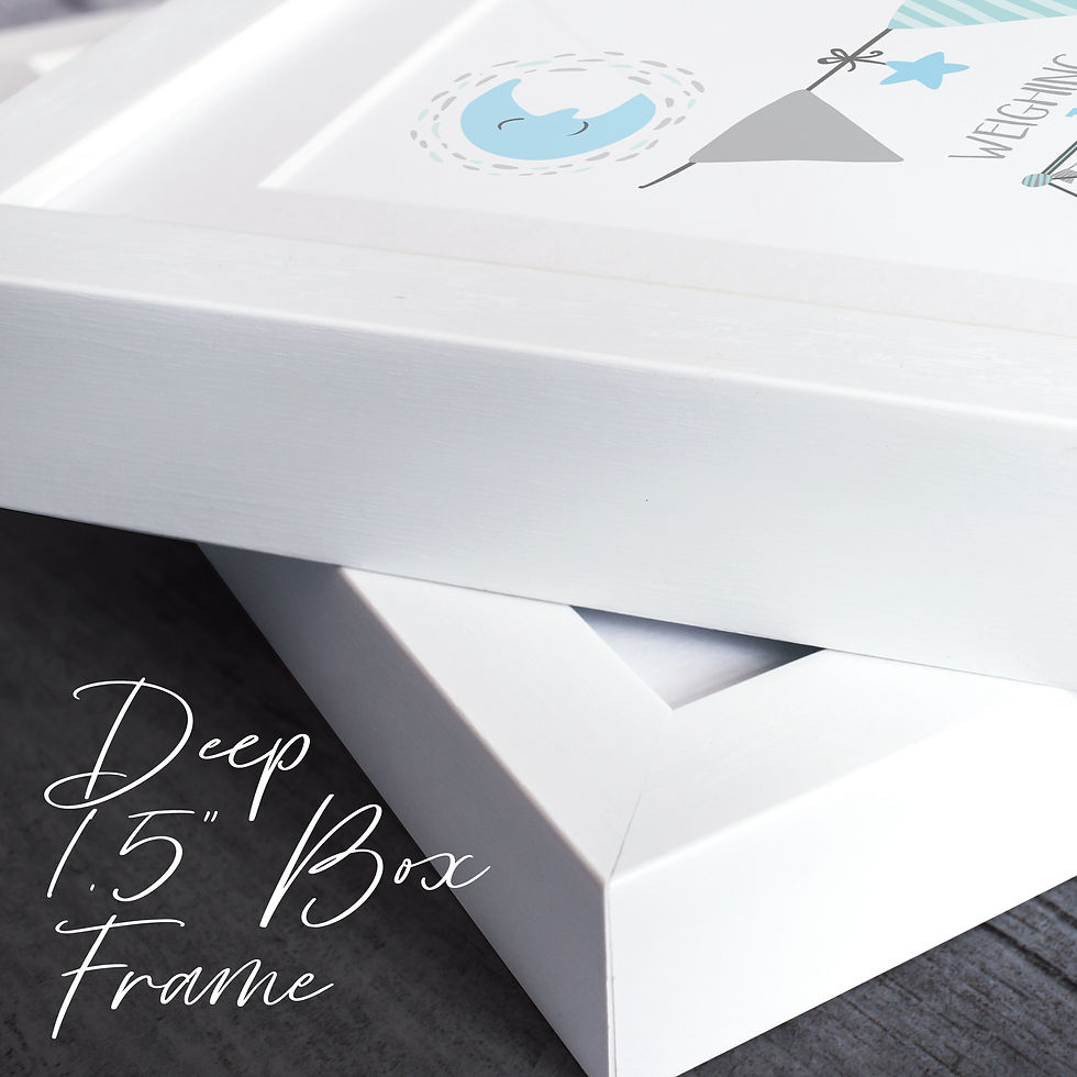 Thumbnail: BLUE (Framed or Unframed) Birth Details Picture - New Baby Gift