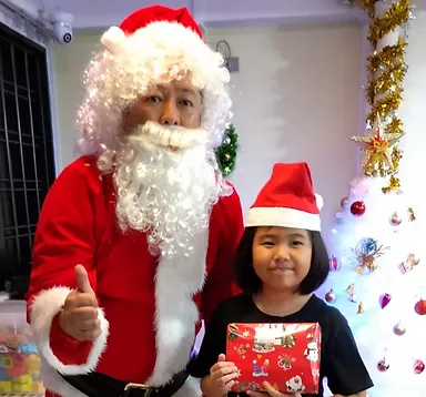 Deluxe Santa Mascot Costume Rental