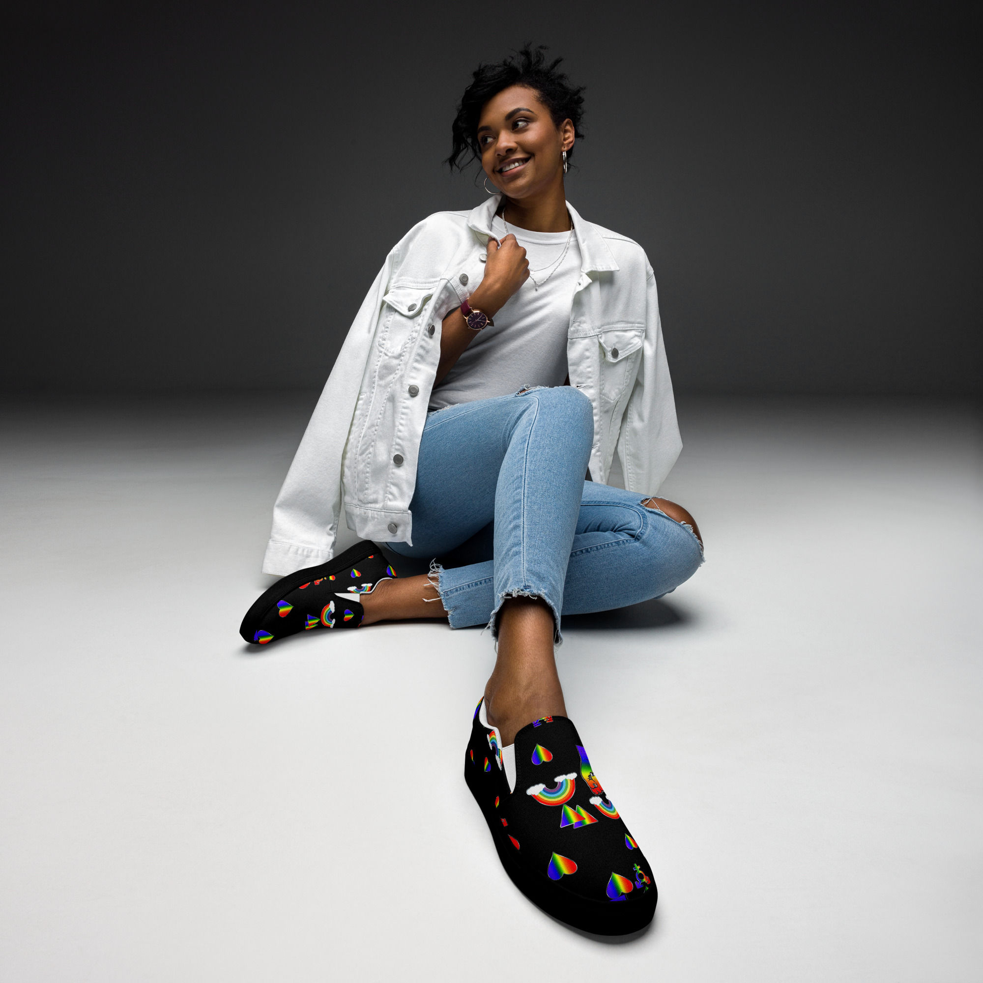 Black Pride Women’s slip-on canvas shoes