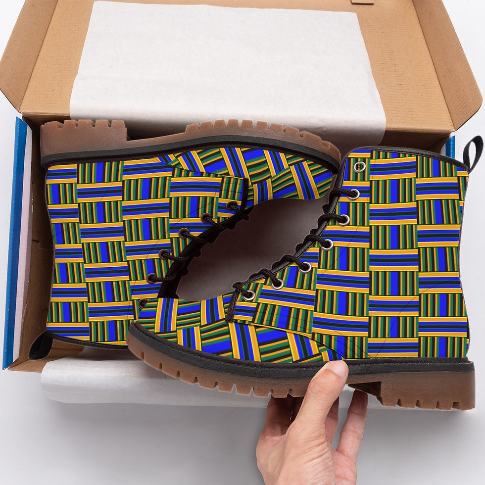 Thumbnail: Men’s Martin Short Boots – AA Empowerment Kente
