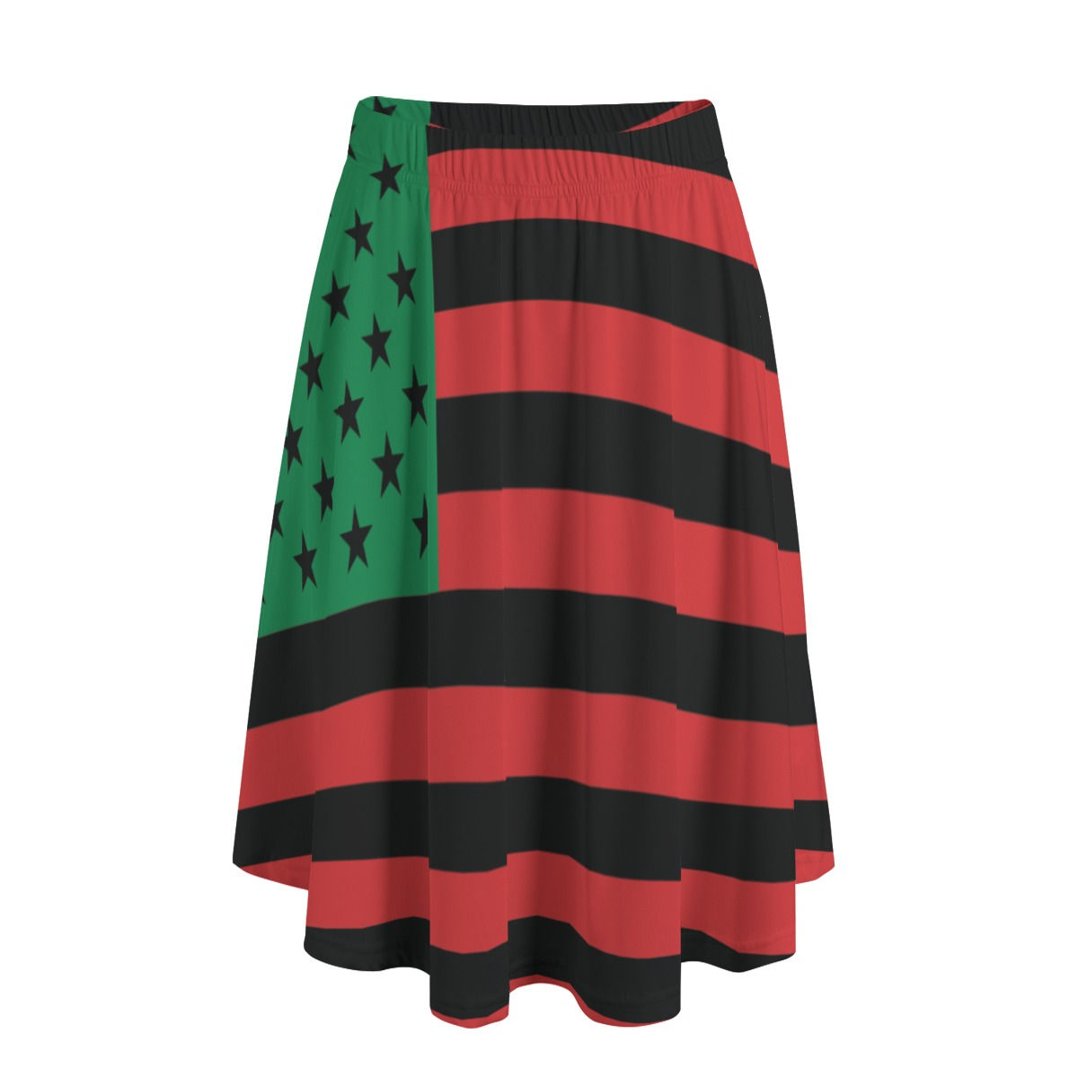 African American Flag Heritage Midi Skirt