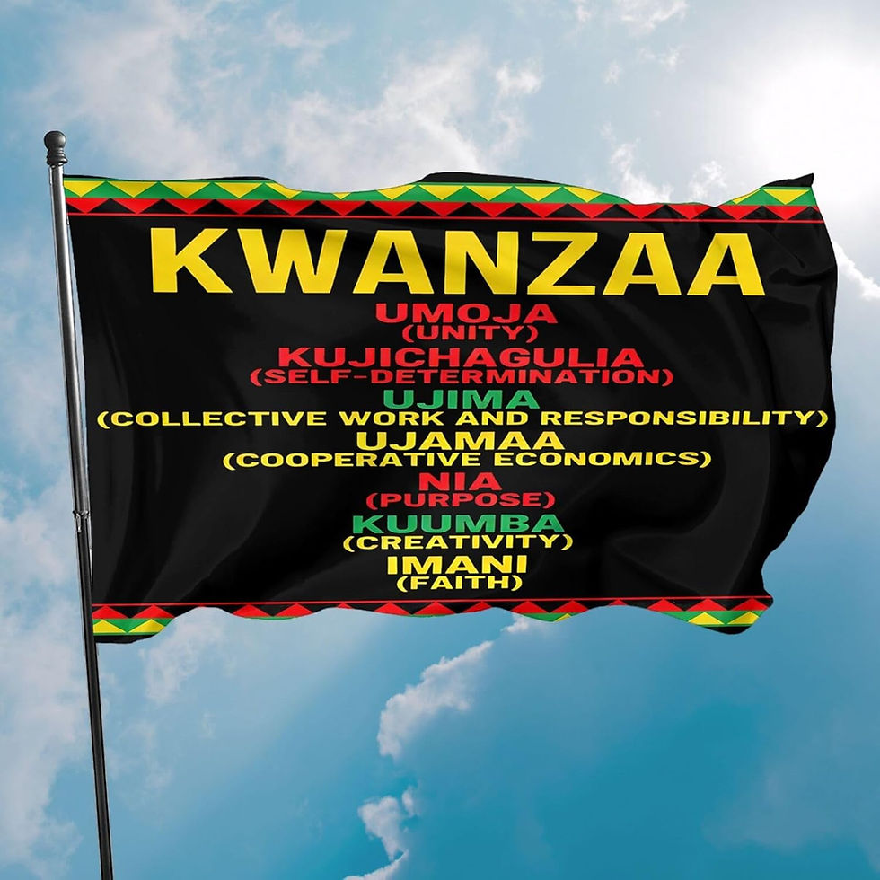 Thumbnail: Kwanzaa Flag and Indoor Flagpole Set — 2 Designs