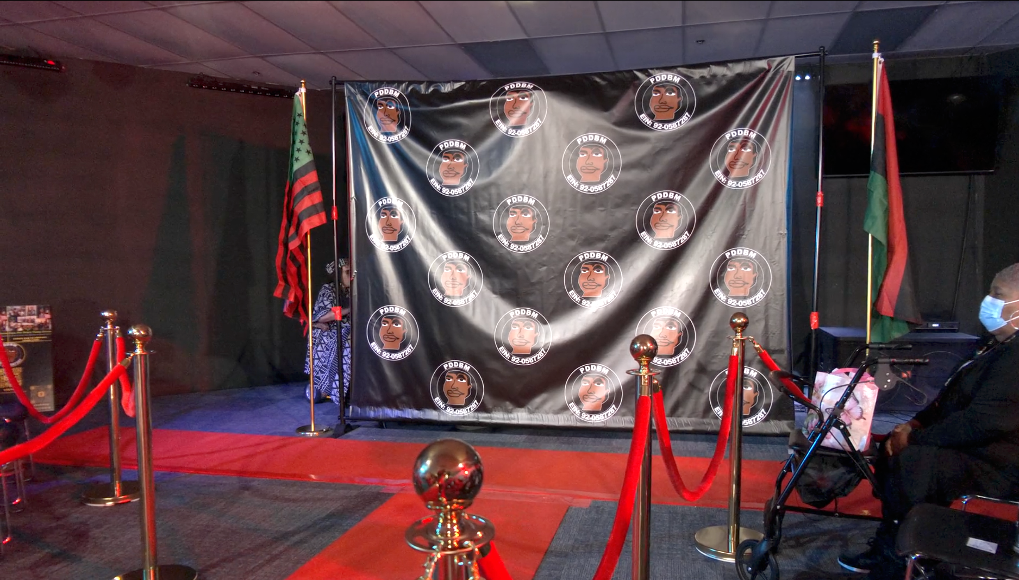 African American Flag and Indoor Flagpole Set — 6–8 Ft.