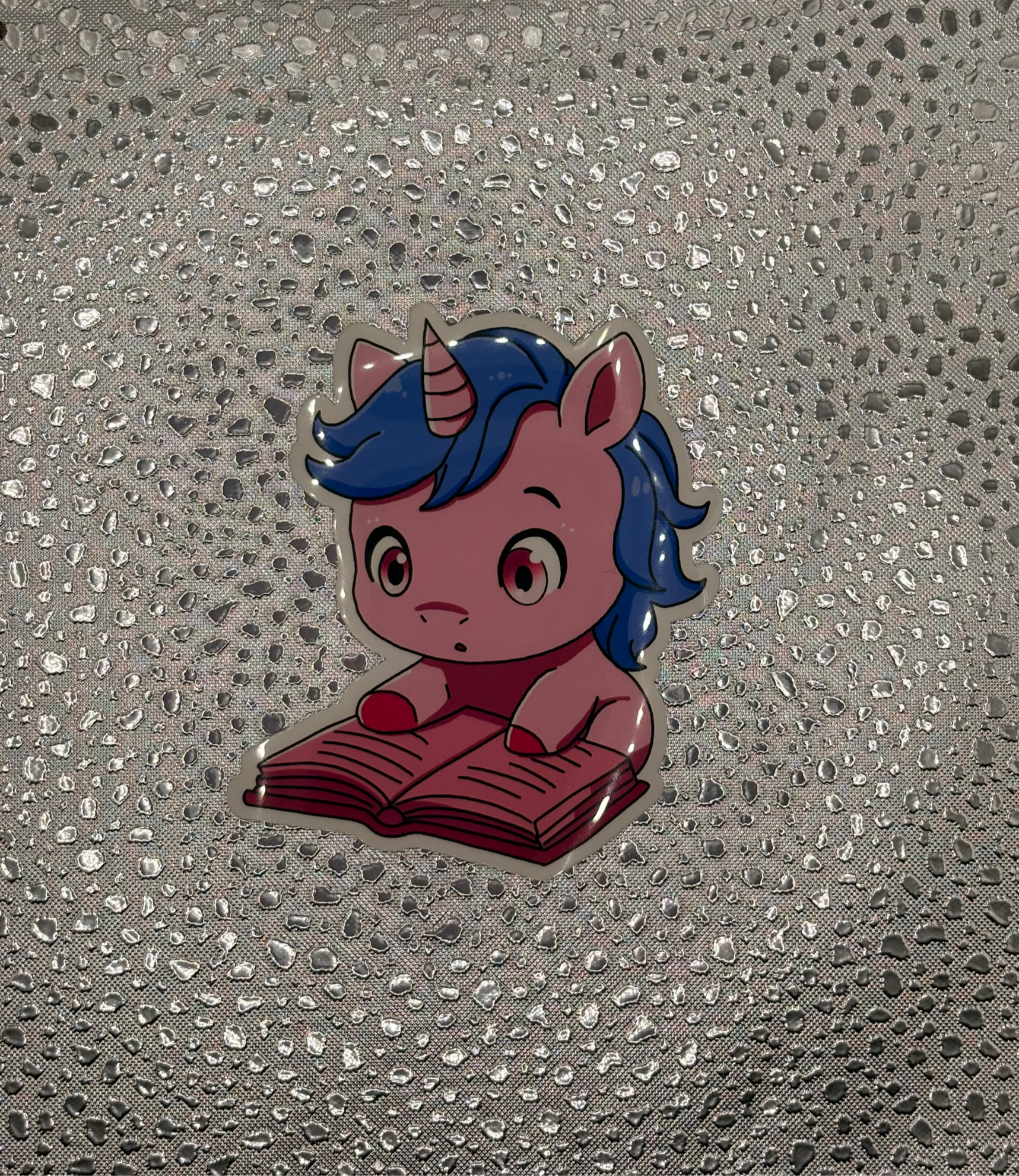 Unicorn Reading - Waterproof Vinyl Sticker