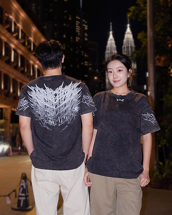 Relentless Washed Oversized Tee - Black (Model Female Front).png