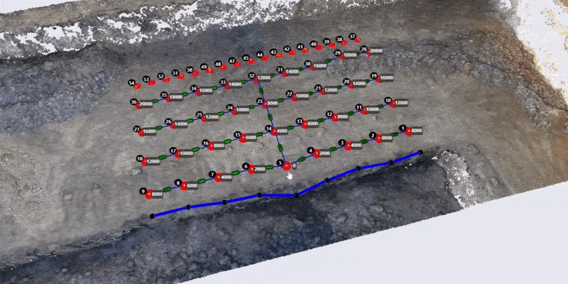 mine blasting simulation using drone